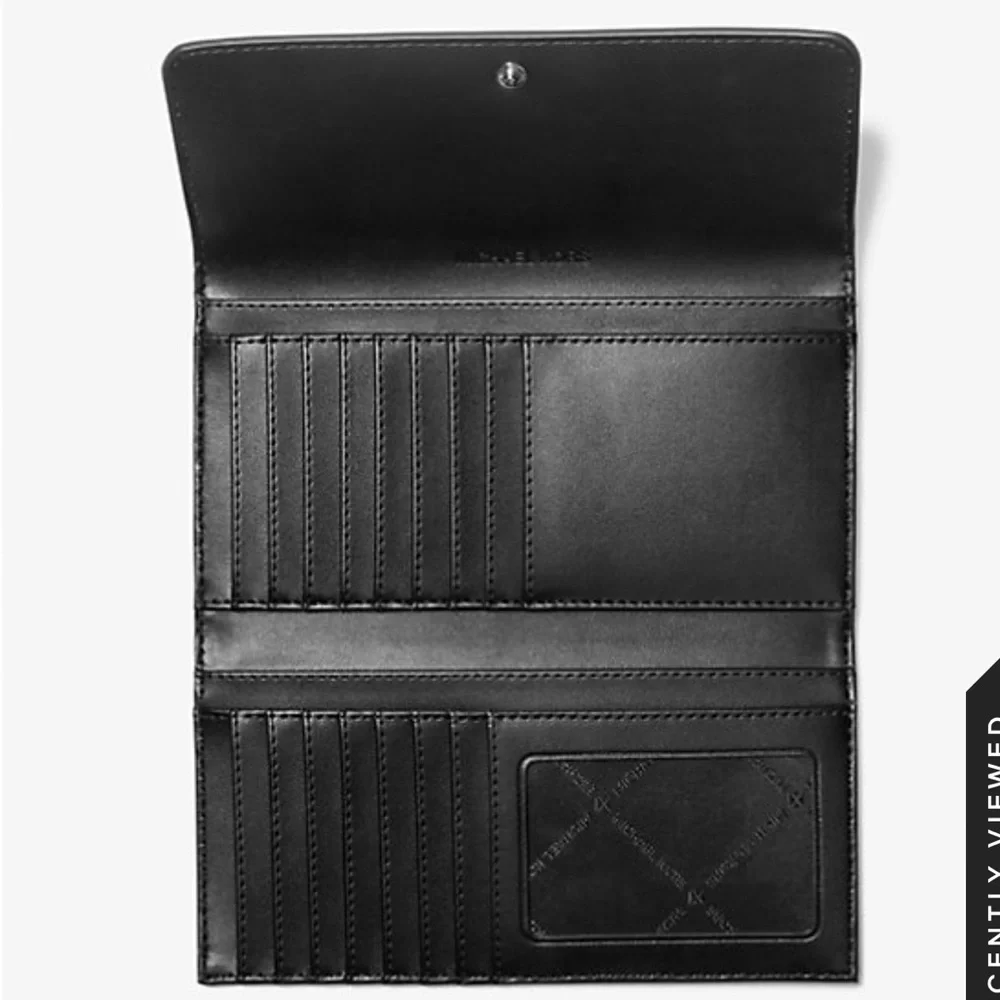 Michael Kors Jet Set Travel Signature Logo Tri-Fold Wallet OPWHT MULTI NWT